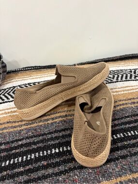 Esprit Taupe Perforated Slip-On Espadrille Sneakers